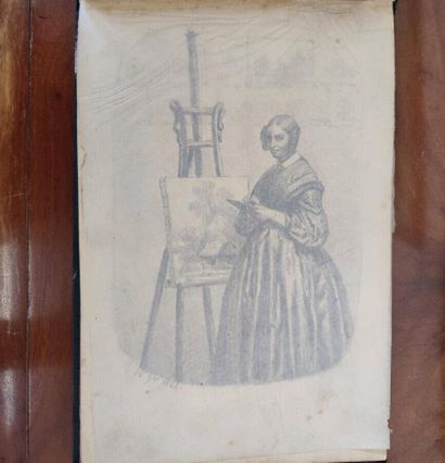 Album amicorum or Travel Notebook circa 1860
Pencil...