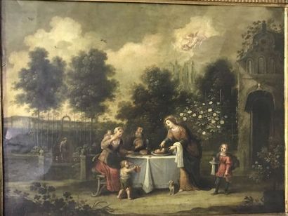 WOLFAERTS
Biblical scene
Oil on copper
Height...