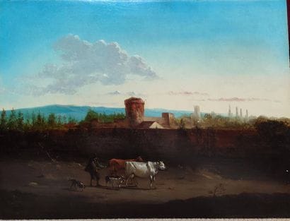ITALIAN SCHOOL early XVIII
The herdsman
Oil...