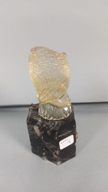 Bird in rock crystal,
Height. Height : 15...