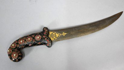 Indian Khanjar dagger with asymmetrical stock...