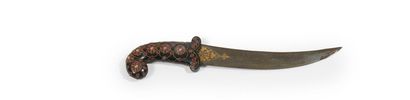 Indian Khanjar dagger with asymmetrical stock...