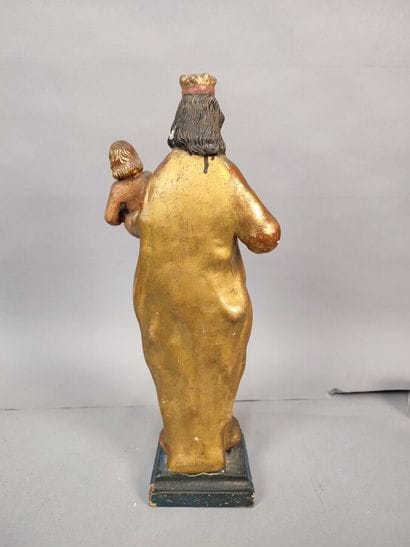 Virgin and Child
Polychrome and gilded wood...