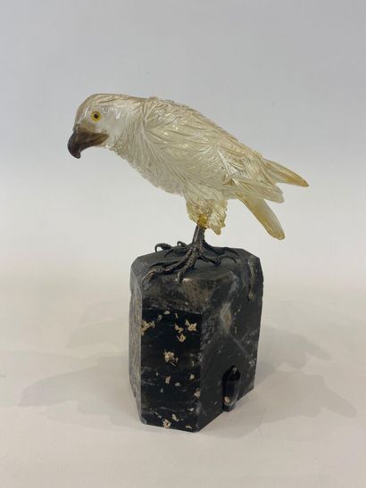 Bird in rock crystal,
Height. Height : 15...