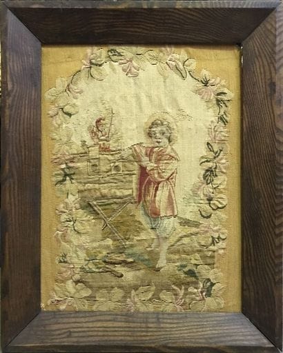 Child with a red jacket
Embroidery
Height...