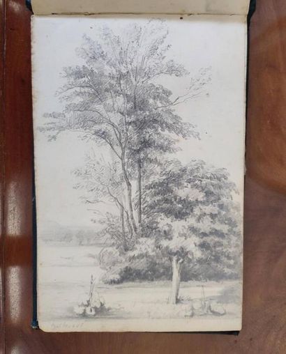 Album amicorum or Travel Notebook circa 1860
Pencil...