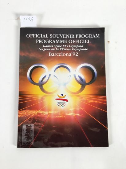 OLYMPIC GAMES. 
 Barcelona 1992
Official...