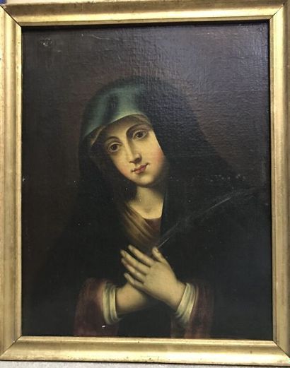 School XIXth century
Virgin Mary
Oil on canvas
Height...