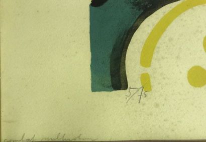 LAGRANGE Jacques (1917-1995)
Colored composition
Lithography
Signed...