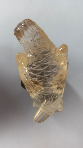 Bird in rock crystal,
Height. Height : 15...