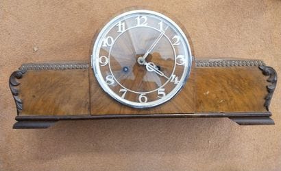 Veneer clock, circa 1940