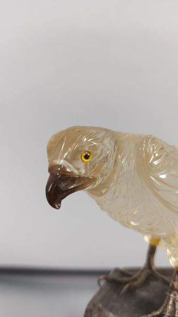 Bird in rock crystal,
Height. Height : 15...