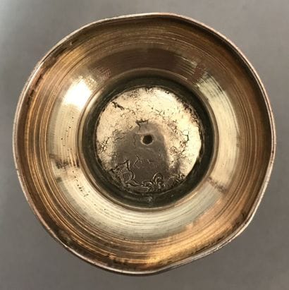 Silver tulip-shaped kettle, the body engraved...