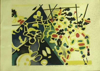 LAGRANGE Jacques (1917-1995)
Colored composition
Lithography
Signed...