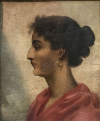 School XIXth
Head of a woman
Oil on canvas
Height...