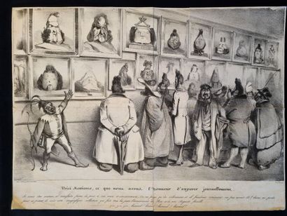 Important set of engravings : caricatures...
