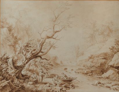 School of CONSTANTIN d'AIX Jean Antoine (1756-1844)
Washerwomen...
