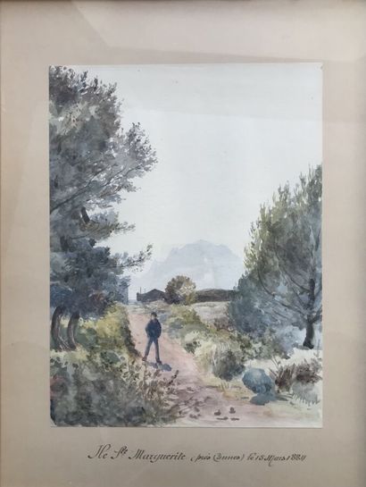Ecole française du XIXème
Paysages de Méditerranée...