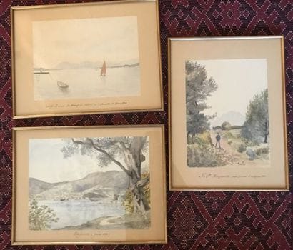 Ecole française du XIXème
Paysages de Méditerranée...