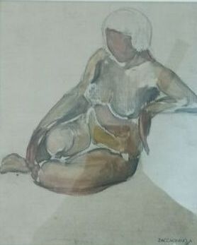 ZACCAGNINO Antoine 
(1907-1992)
Model
Gouache...