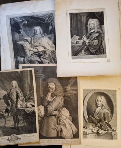 Important set of engravings : portraits 
Condition:...