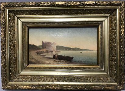 French school of the 19th century
Lake landscape...