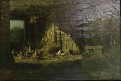 French school of the 19th century
Barnyard...