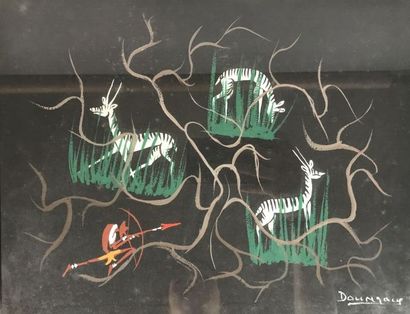 NIGOLL
Gouache on paper 
signed lower right,...