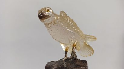 Bird in rock crystal,
Height. Height : 15...