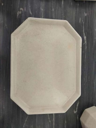 SAINT CLEMENT 
Smoker's set in white glazed...
