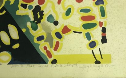 LAGRANGE Jacques (1917-1995)
Colored composition
Lithography
Signed...