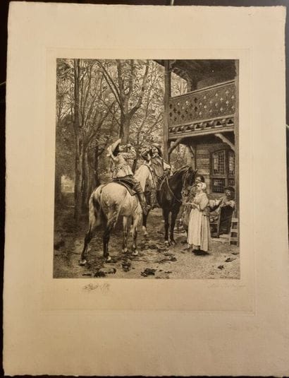 Important set of engravings : genre scenes...