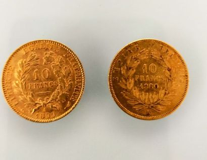 2 coins of 10 francs gold France 1860 & 1899
weight:...