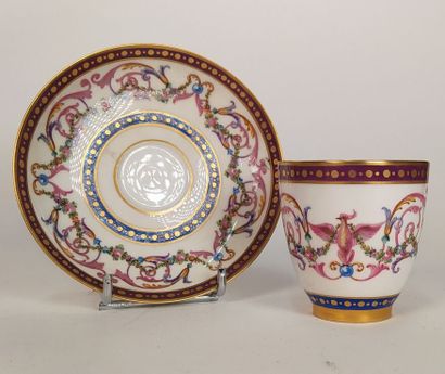 Collection of porcelain cups and saucers...