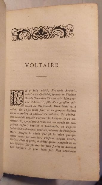 VOLTAIRE (né François-Marie AROUET), 