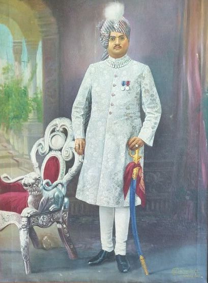 DARUNSALA (?)
Portrait de dignitaire en pied
Toile,...