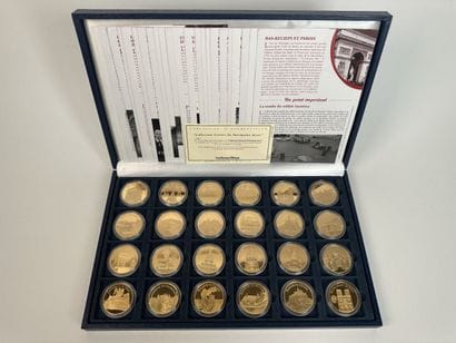 Box of 24 medals, collection Trésors du Patrimoine...