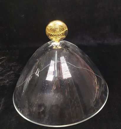Glass and gilded metal champagne bucket Veuve...