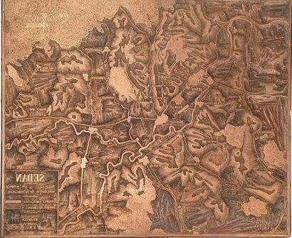 Two topographic printing plates
The first...