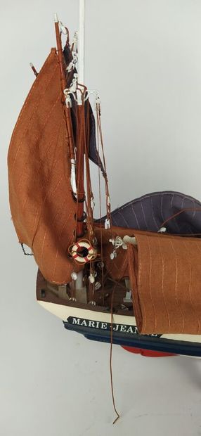 Antique model of a boat in a suitcase 
Height...