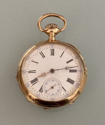 Pocket watch in 18k yellow gold
Gross weight...
