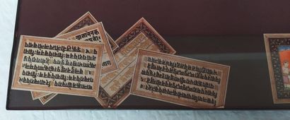 INDE
Ensemble de huit pièces encadrées avec...