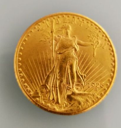 1 piece of 20 gold dollars, USA
(worn and...