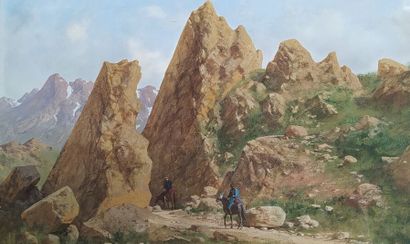 BLIN Francis (1827-1866)
Animated mountain...