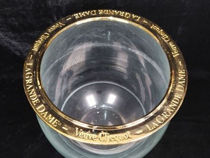 Glass and gilded metal champagne bucket Veuve...