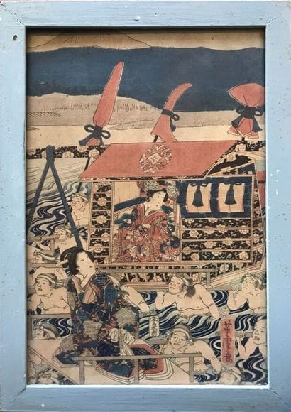 JAPON
Ensemble de cinq estampes