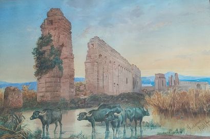 COSTANTINI, active in the XIX century
Bufflons...
