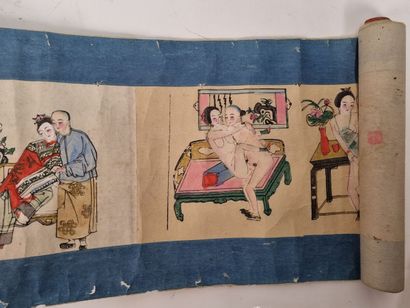 JAPON
Estampe érotique
(usures)
Haut. : 26...