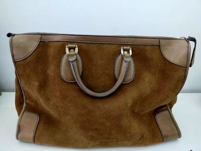 GUCCI
Brown leather travel bag
Height: 36...