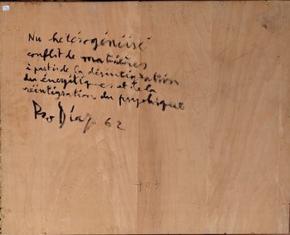PRO DIAZ (né en 1929)
« Conflits Des Matières......